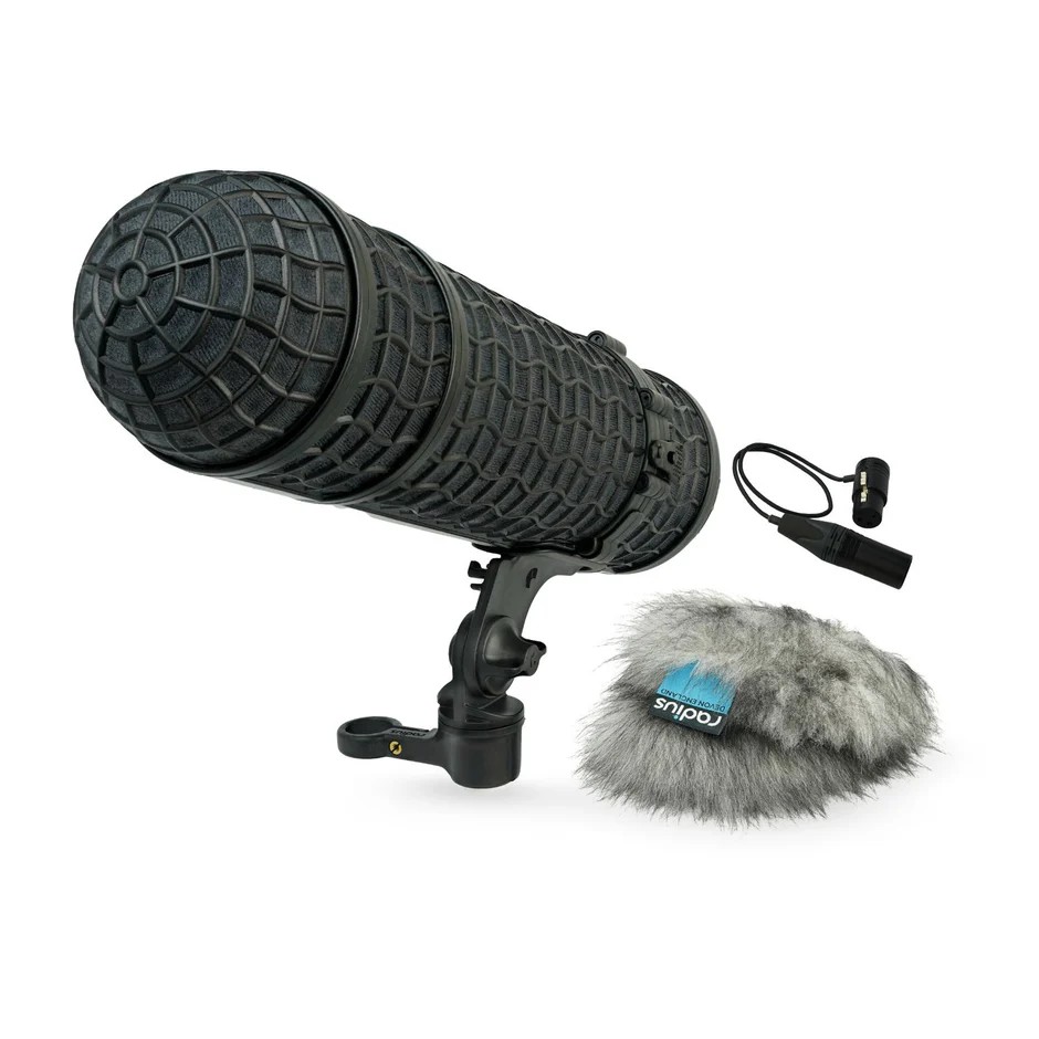 Radius Windshields Mini-ALTO 280, RAD-2 Kit, PG Handle & 3-Pin XLR Cable, Grey Fur　※お取寄せ
