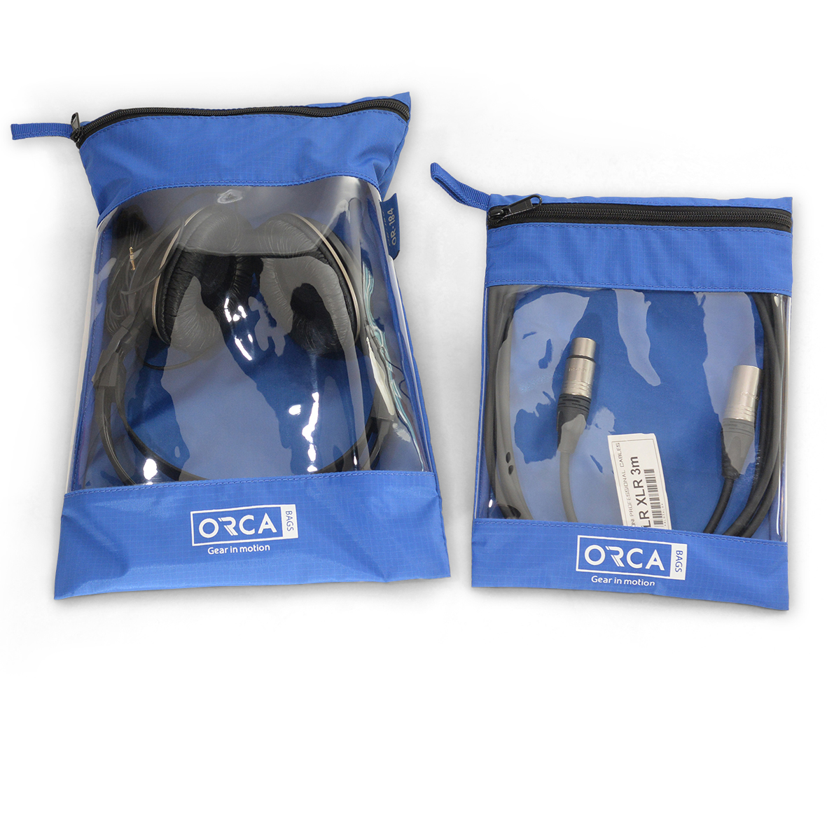 ORCA OR-184 Transparent Accessories Pouch set of 2