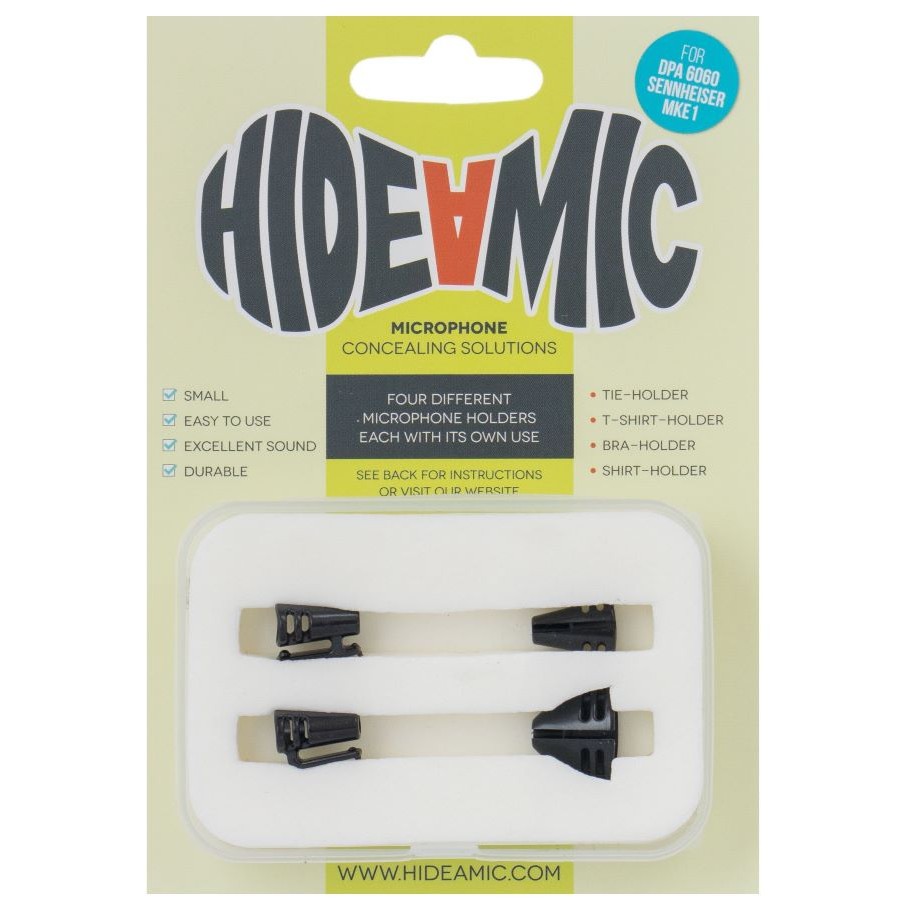 Hide-a-mic Set for DPA 6060/6061 and Sennheiser MKE1 Black