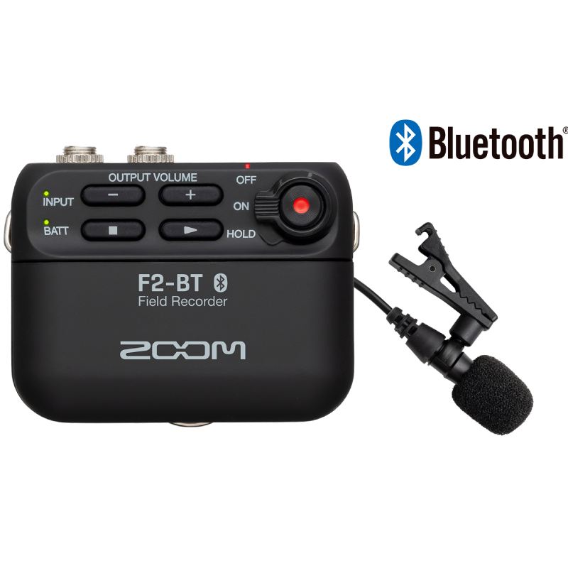 WAJ STORE / ZOOM F2-BT/B - Compact Field Recorder with Lavalier Mic