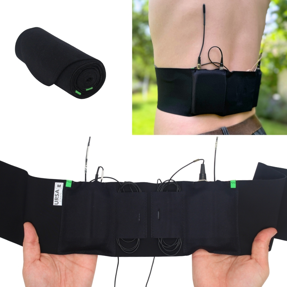 URSA Waist Strap Double Pouch - Black