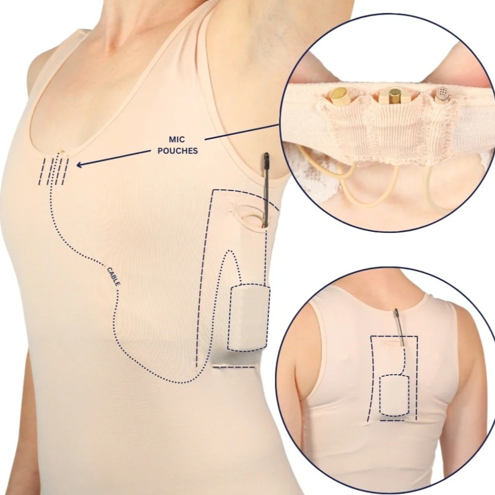 URSA Vesties - Wireless Transmitter & Lav Mic Vest - Beige